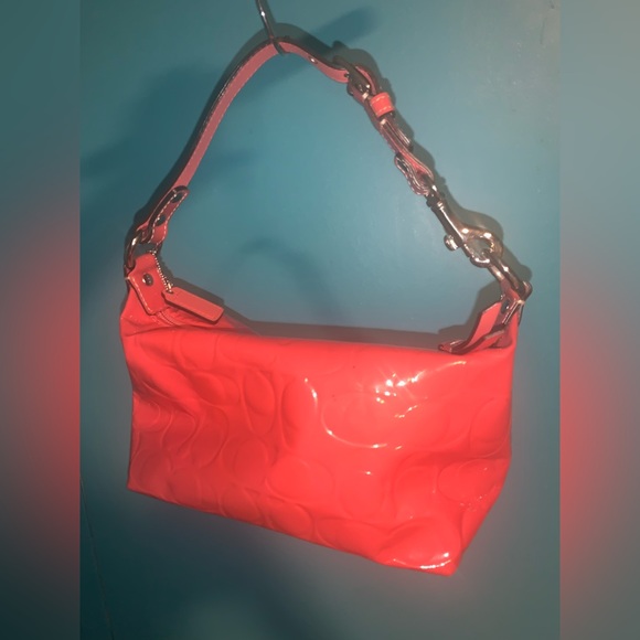 Coach Handbags - COACH CORAL PINK MINI PURSE